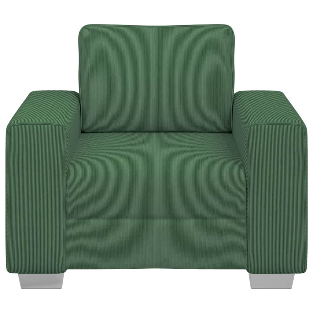 Sofastoel Donkergroen 100x77x82 cm Corduroy Stof
