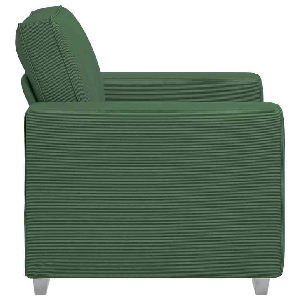 Sofastoel Donkergroen 100x77x82 cm Corduroy Stof