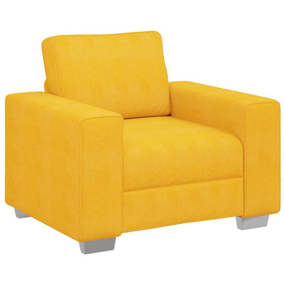 Sofastoel Lichtgeel 100x77x82 cm Corduroy Stof