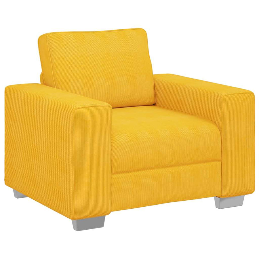 Sofastoel Lichtgeel 100x77x82 cm Corduroy Stof