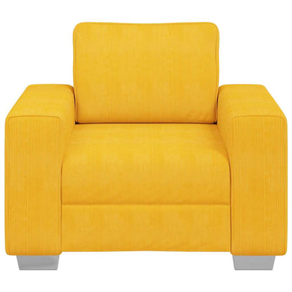 Sofastoel Lichtgeel 100x77x82 cm Corduroy Stof