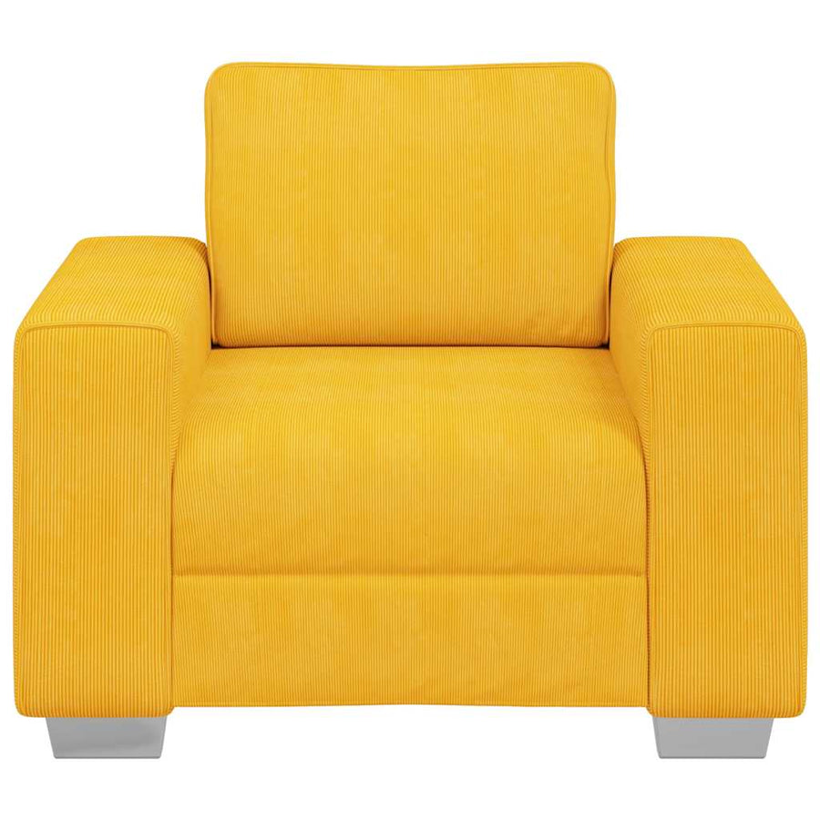 Sofastoel Lichtgeel 100x77x82 cm Corduroy Stof