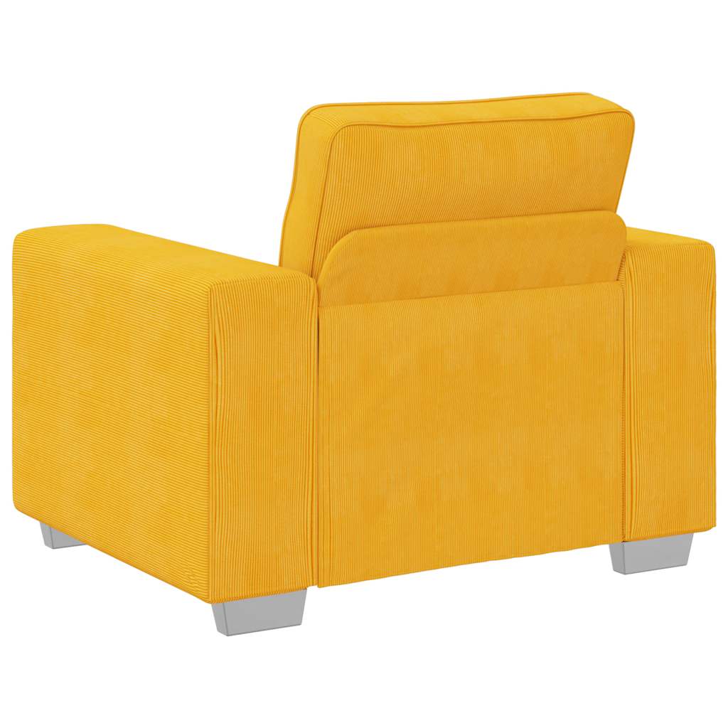 Sofastoel Lichtgeel 100x77x82 cm Corduroy Stof