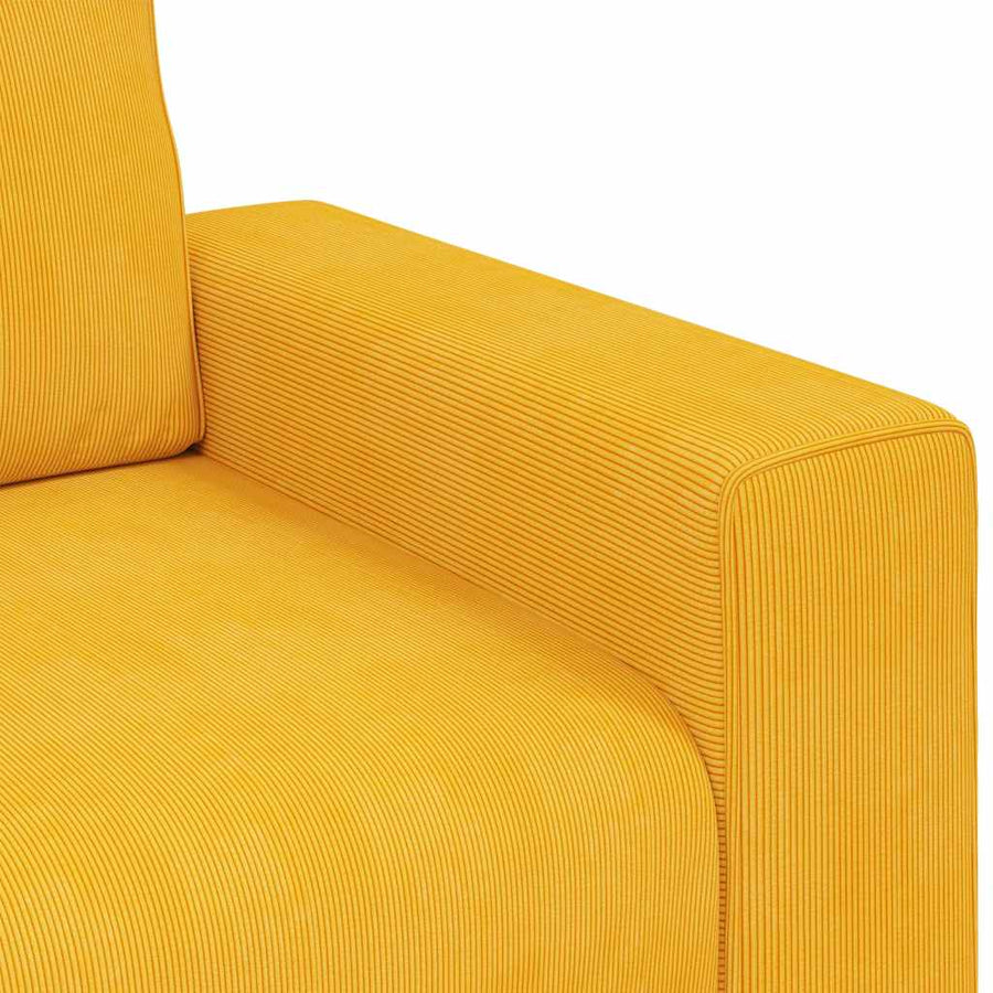 Sofastoel Lichtgeel 100x77x82 cm Corduroy Stof