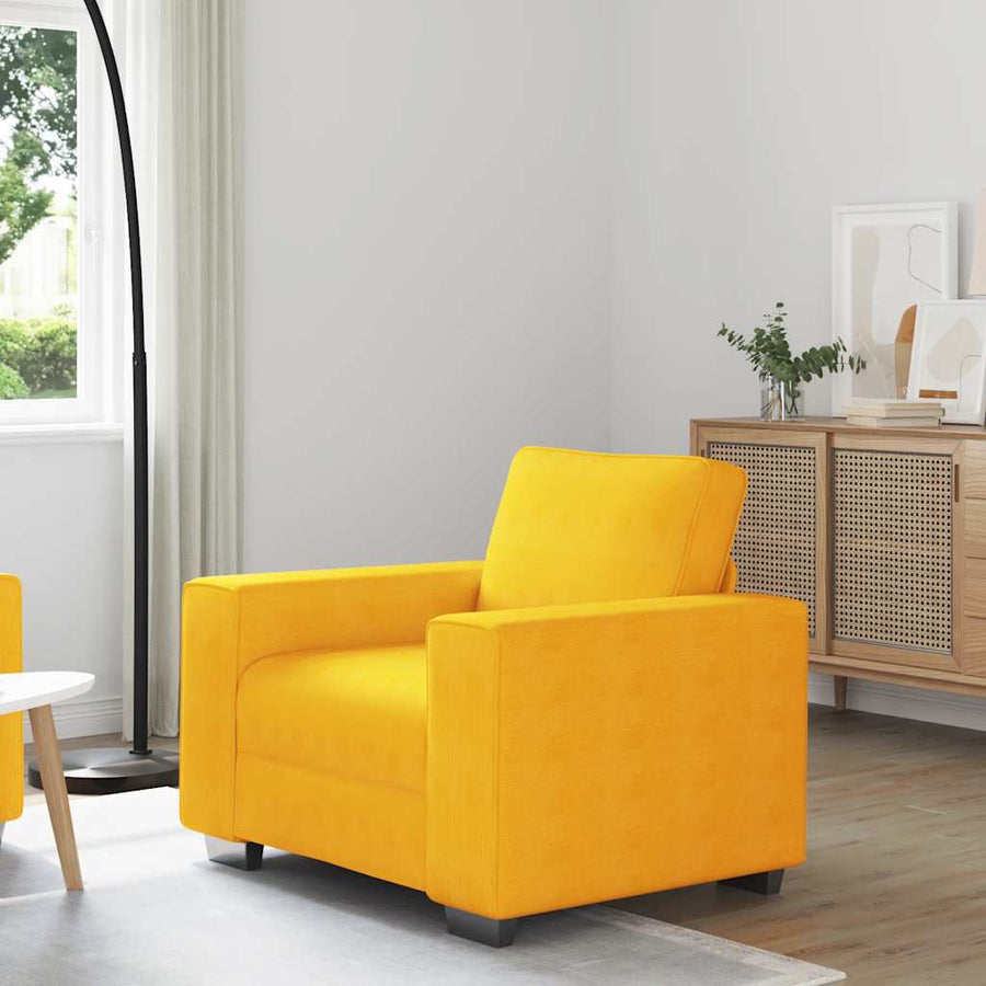 Sofastoel Lichtgeel 100x77x82 cm Corduroy Stof