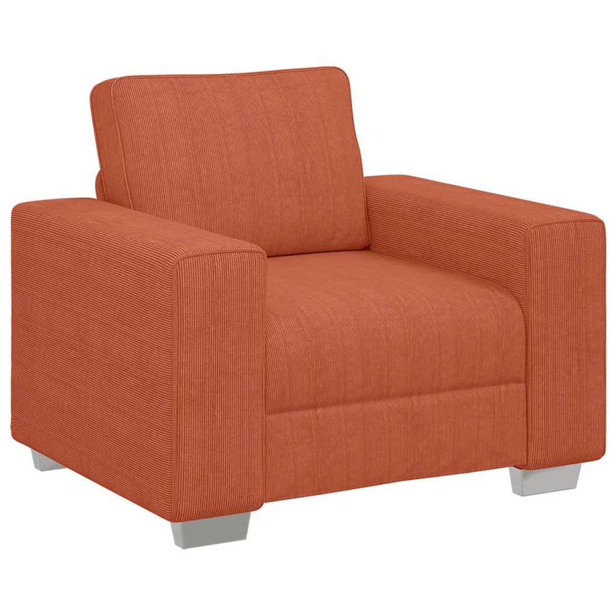 Sofastoel Rood Oranje 100x77x82 cm Corduroy Stof