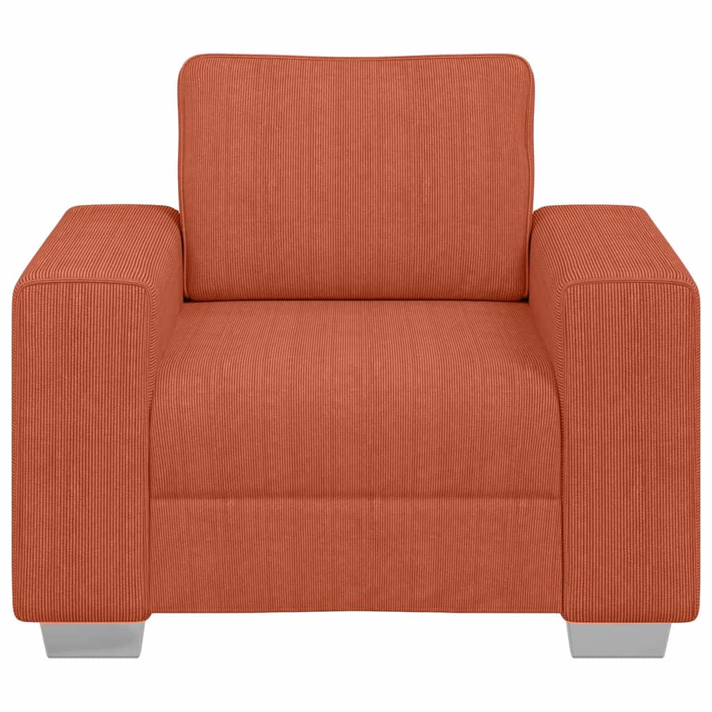 Sofastoel Rood Oranje 100x77x82 cm Corduroy Stof