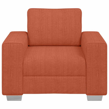 Sofastoel Rood Oranje 100x77x82 cm Corduroy Stof