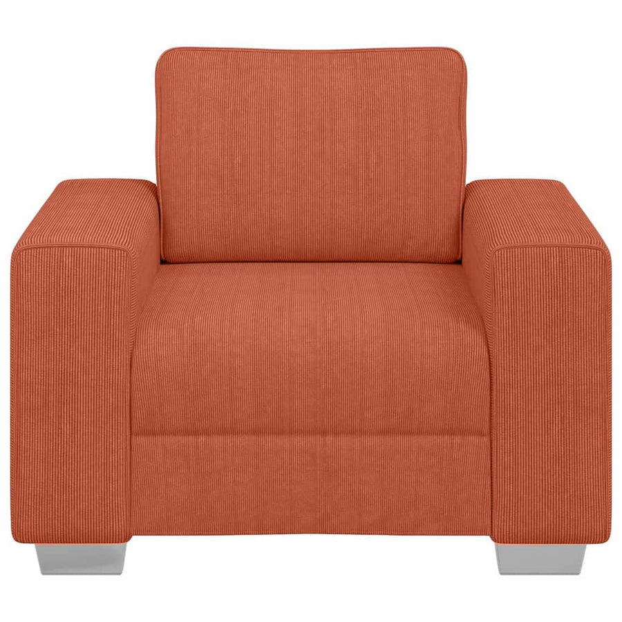 Sofastoel Rood Oranje 100x77x82 cm Corduroy Stof