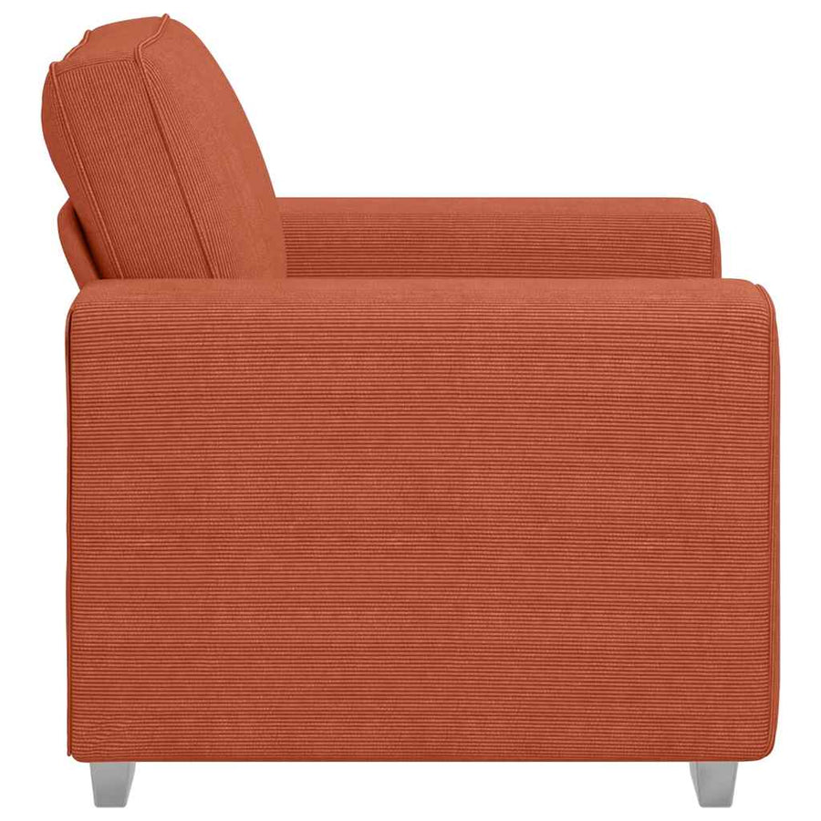 Sofastoel Rood Oranje 100x77x82 cm Corduroy Stof