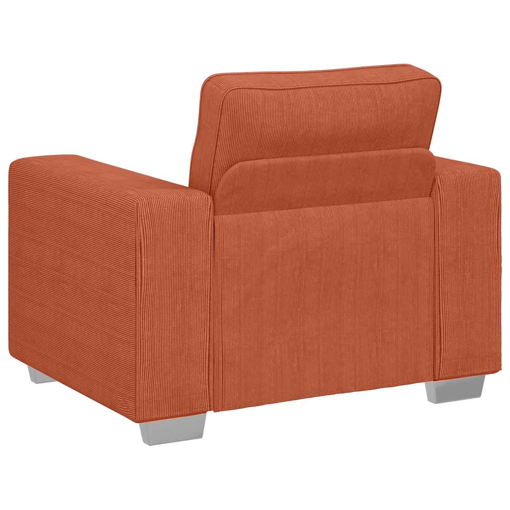 Sofastoel Rood Oranje 100x77x82 cm Corduroy Stof