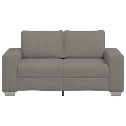 Loveseat Sofa Lichtgrijs 160x77x82 cm Corduroy Stof
