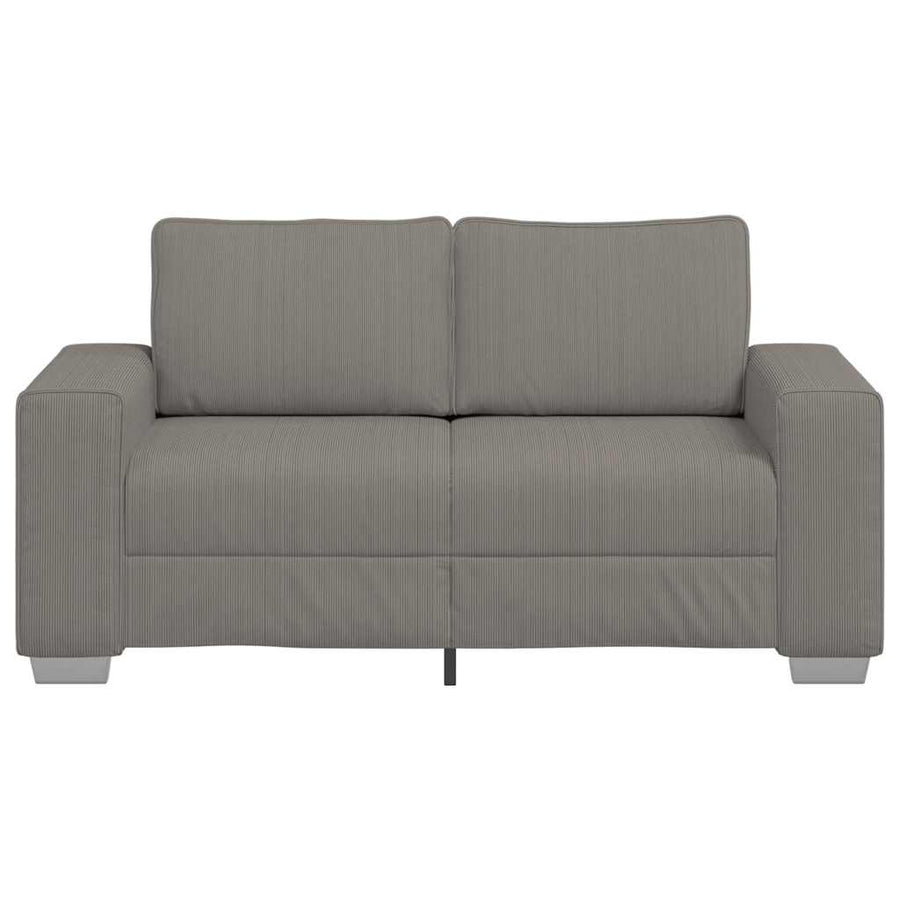 Loveseat Sofa Lichtgrijs 160x77x82 cm Corduroy Stof