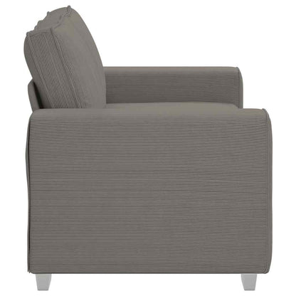 Loveseat Sofa Lichtgrijs 160x77x82 cm Corduroy Stof
