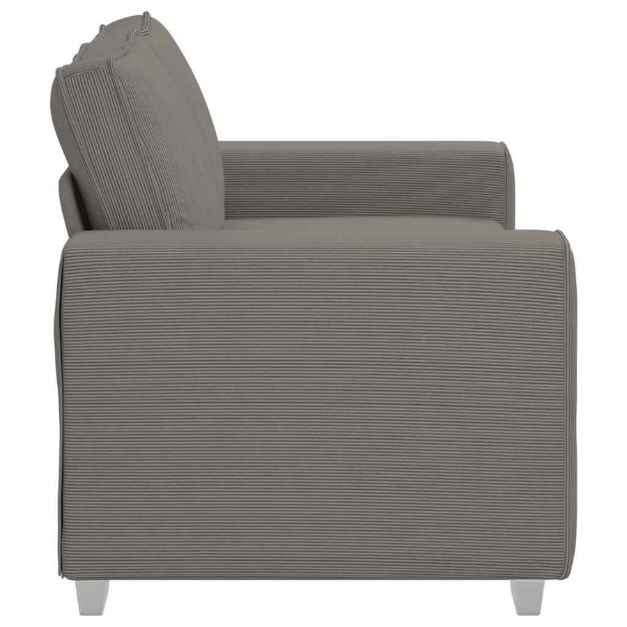 Loveseat Sofa Lichtgrijs 160x77x82 cm Corduroy Stof