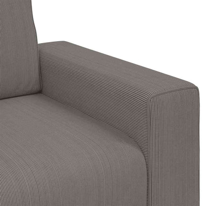 Loveseat Sofa Lichtgrijs 160x77x82 cm Corduroy Stof