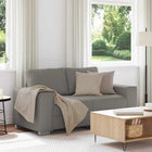 Loveseat Sofa Light Grey 160x77x82 cm Corduroy Fabric