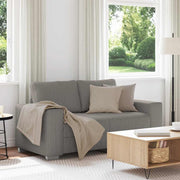 Loveseat 160x77x82 cm lichtgrijs corduroy stof