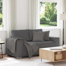 Loveseat Bank Corduroy Stof 120 cm Donkergrijs
