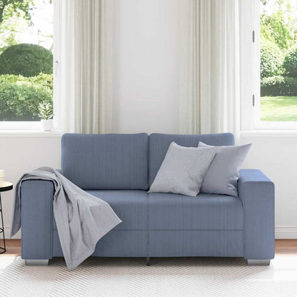 Loveseat Sofa Blauw 160x77x82 cm Corduroy Stof