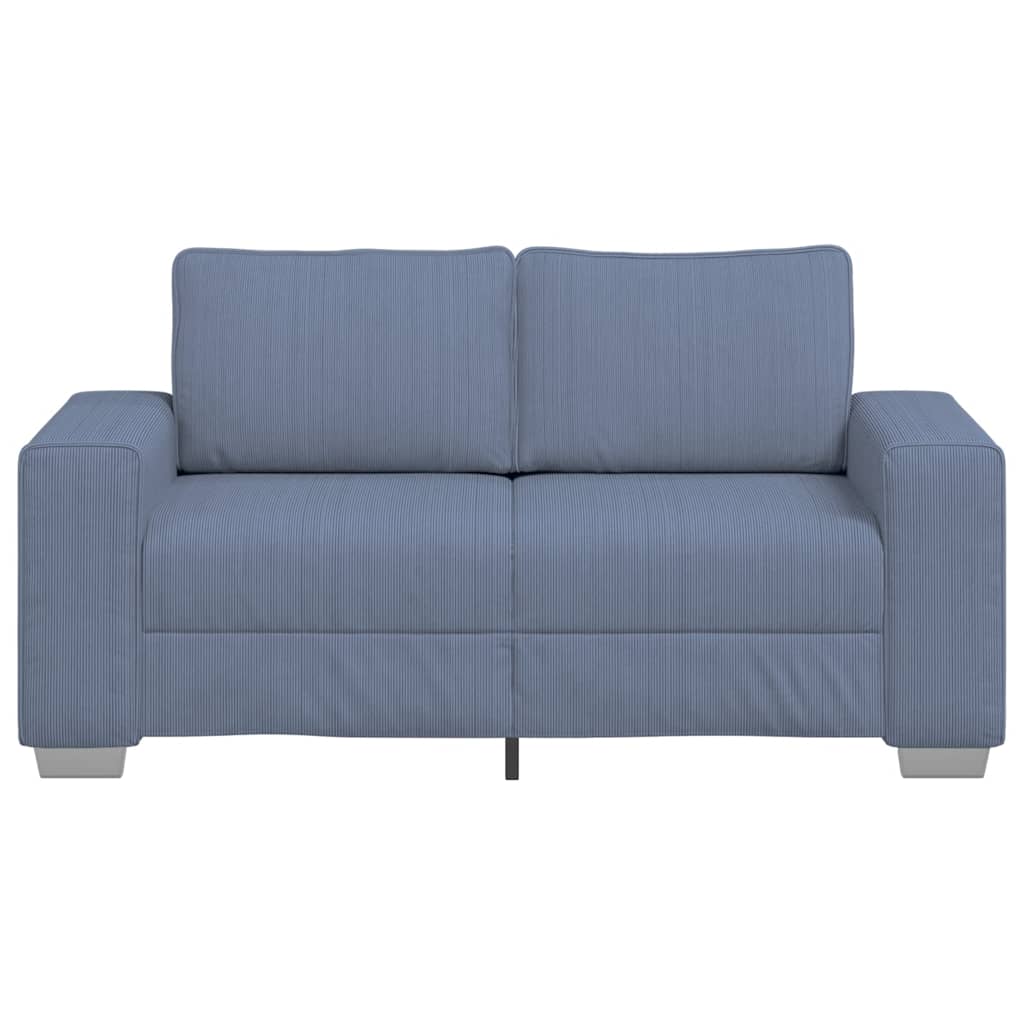 Loveseat Sofa Blauw 160x77x82 cm Corduroy Stof