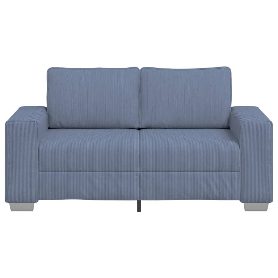 Loveseat Sofa Blauw 160x77x82 cm Corduroy Stof