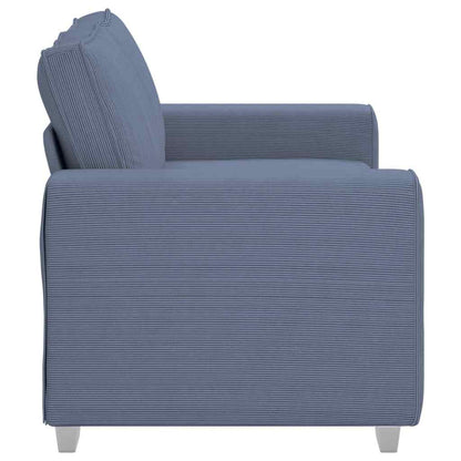 Loveseat Sofa Blauw 160x77x82 cm Corduroy Stof