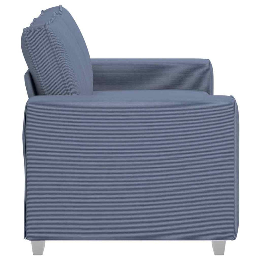 Loveseat Sofa Blauw 160x77x82 cm Corduroy Stof