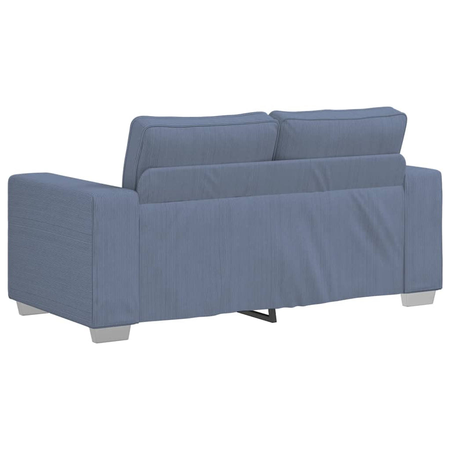 Loveseat Sofa Blauw 160x77x82 cm Corduroy Stof