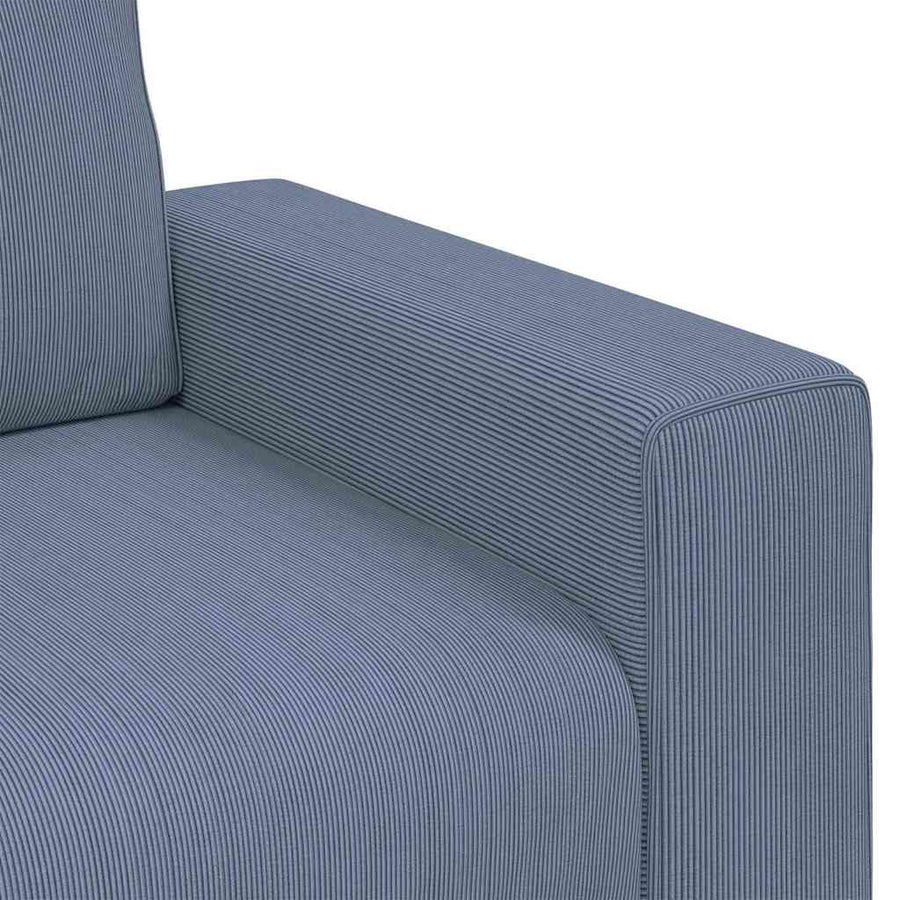 Loveseat Sofa Blauw 160x77x82 cm Corduroy Stof