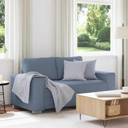 Loveseat 160x77x82 cm blauw corduroy