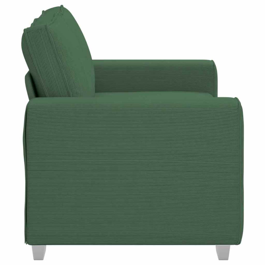 Loveseat Sofa Donkergroen 160x77x82 cm Corduroy Stof