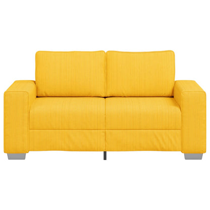 Loveseat Sofa Lichtgeel 160x77x82 cm Corduroy Stof