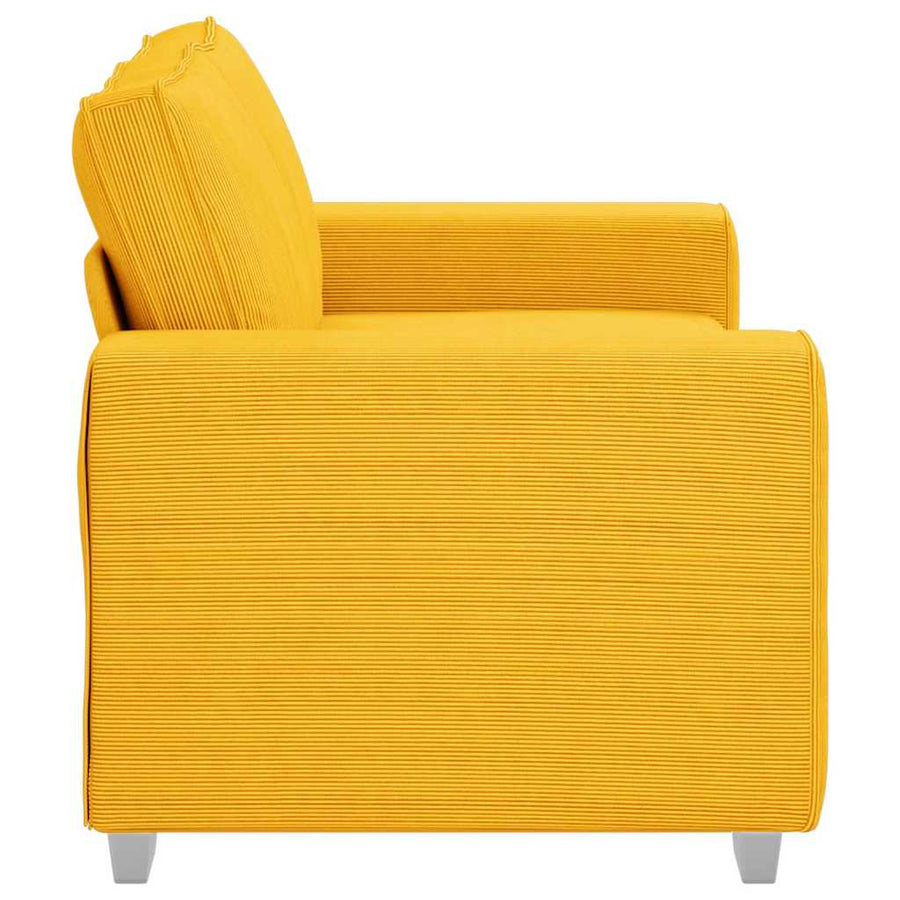 Loveseat Sofa Lichtgeel 160x77x82 cm Corduroy Stof