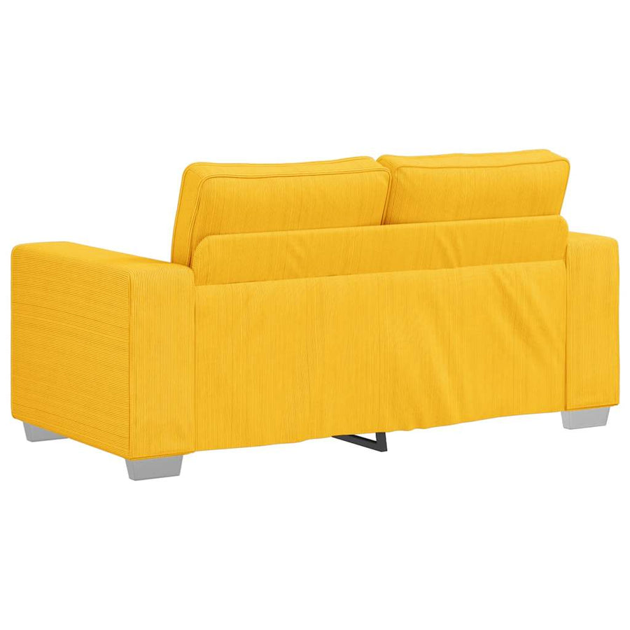 Loveseat Sofa Lichtgeel 160x77x82 cm Corduroy Stof
