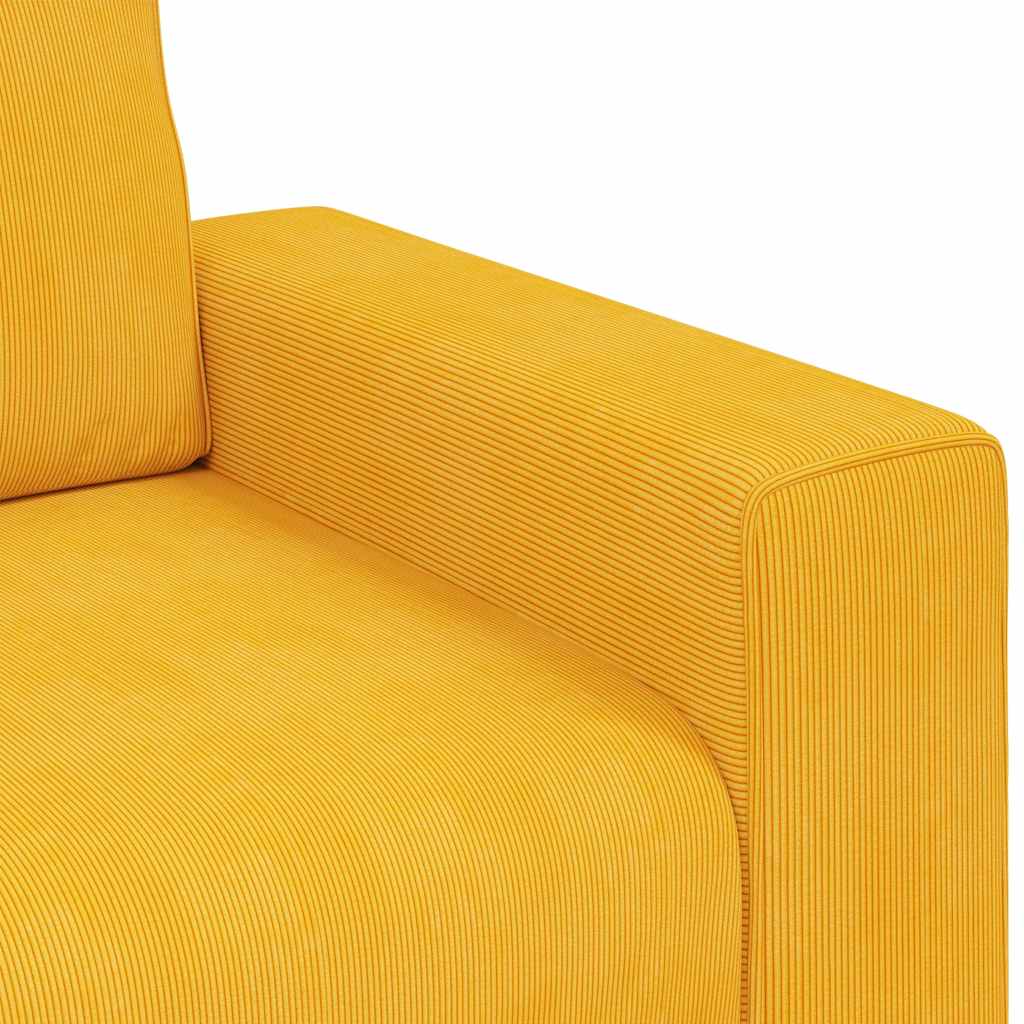 Loveseat Sofa Lichtgeel 160x77x82 cm Corduroy Stof