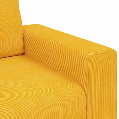 Loveseat Sofa Lichtgeel 160x77x82 cm Corduroy Stof