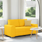 Loveseat 160x77x82 cm lichtgeel corduroy stof