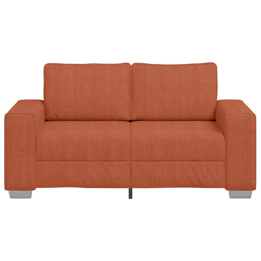 Loveseat Sofa Rood Oranje 160x77x82 cm Corduroy Stof