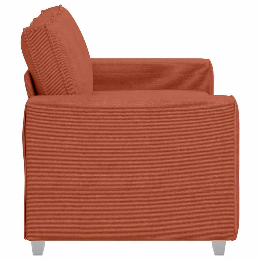 Loveseat Sofa Rood Oranje 160x77x82 cm Corduroy Stof
