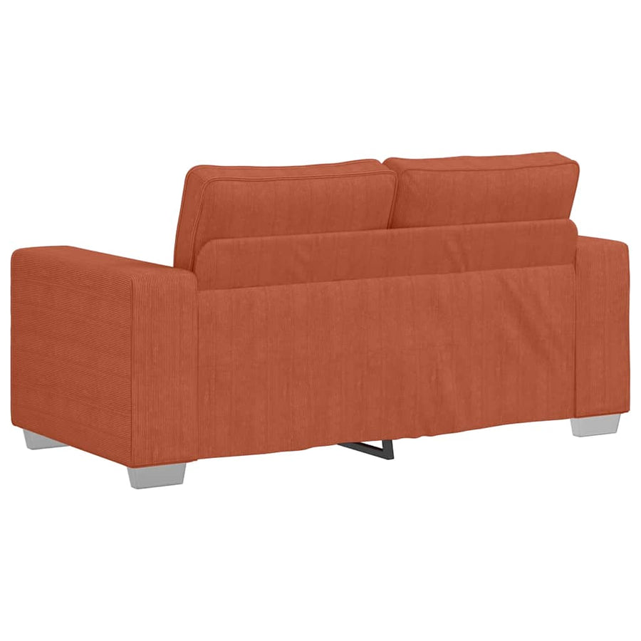 Loveseat Sofa Rood Oranje 160x77x82 cm Corduroy Stof