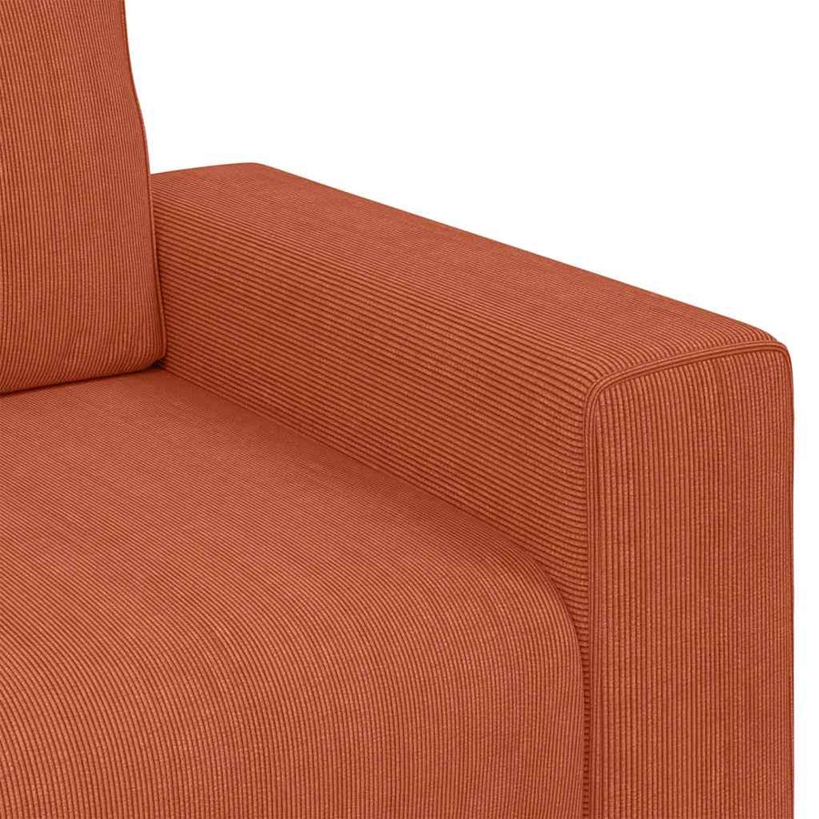 Loveseat Sofa Rood Oranje 160x77x82 cm Corduroy Stof