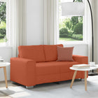 Loveseat Sofa Red Orange 160x77x82 cm Corduroy Fabric