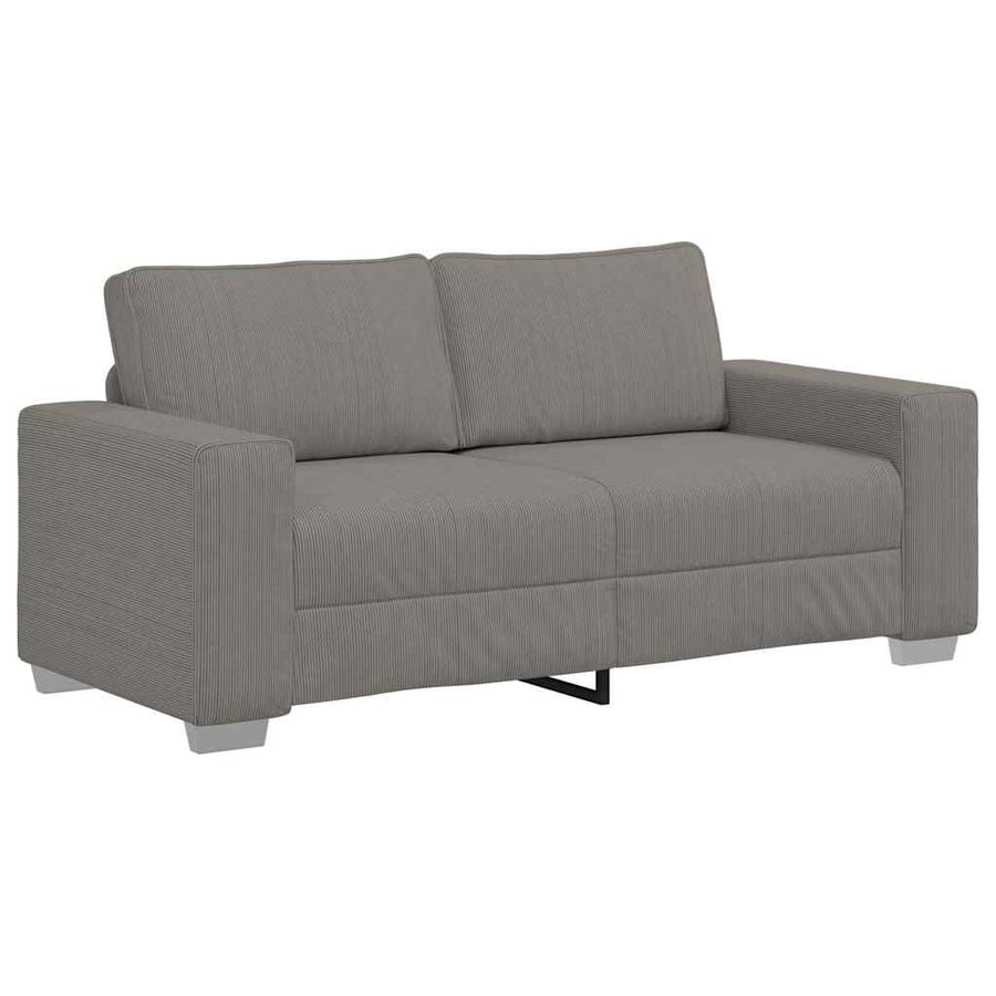 Loveseat Sofa Lichtgrijs 180x77x82 cm Corduroy Stof