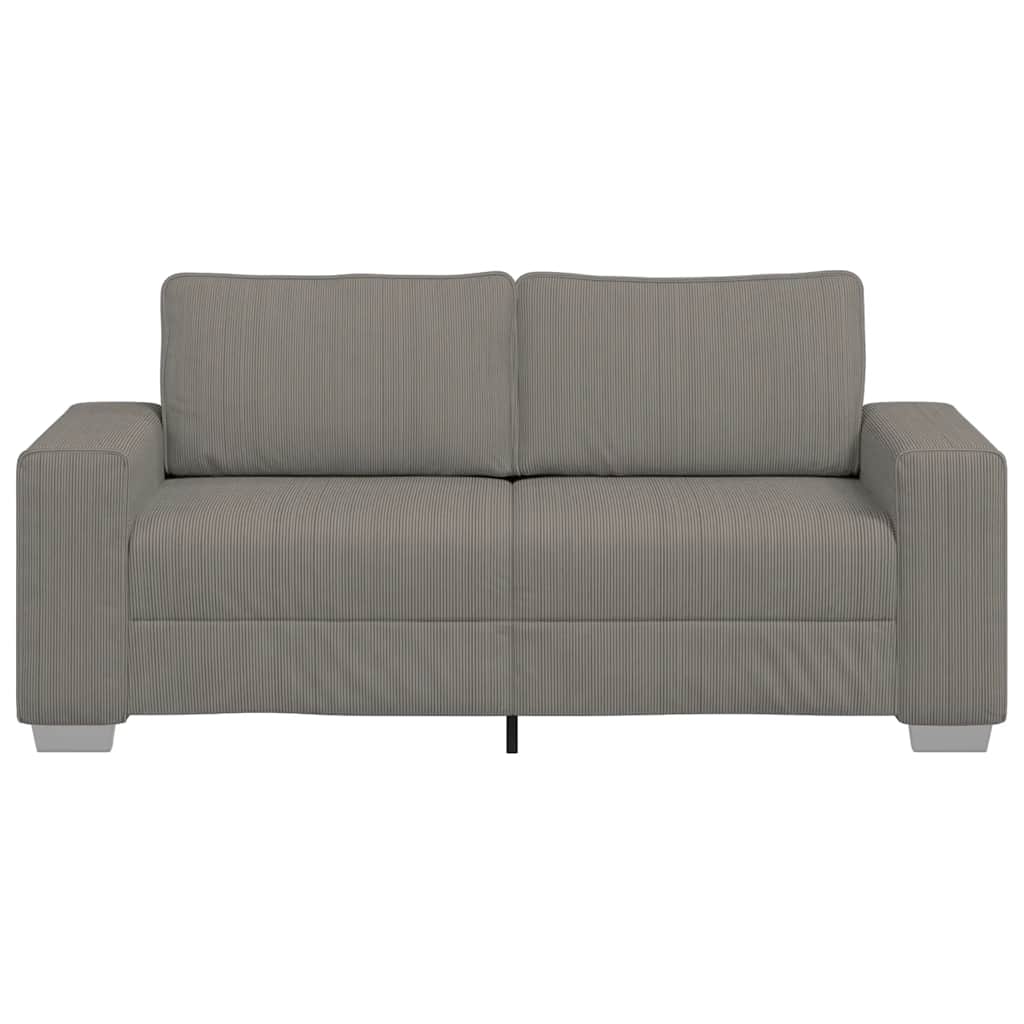 Loveseat Sofa Lichtgrijs 180x77x82 cm Corduroy Stof