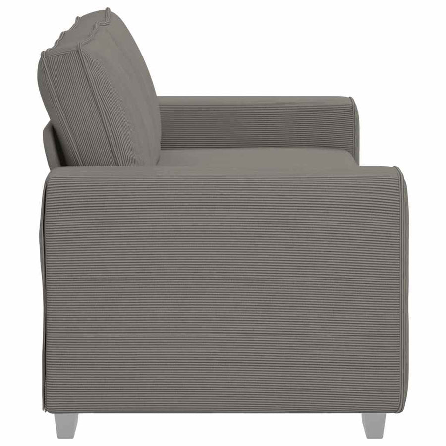 Loveseat Sofa Lichtgrijs 180x77x82 cm Corduroy Stof