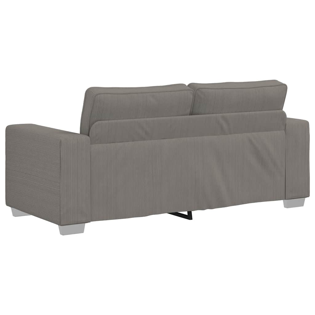 Loveseat Sofa Lichtgrijs 180x77x82 cm Corduroy Stof