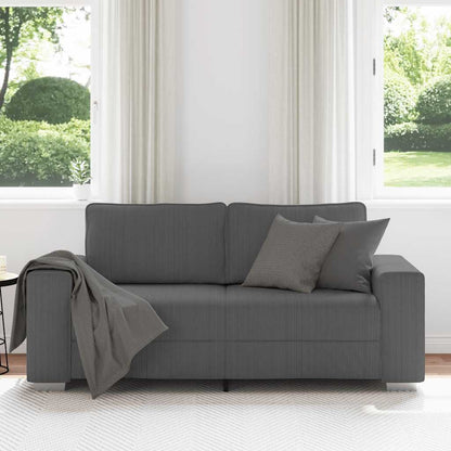 Loveseat Bank Corduroy Stof 140 cm Donkergrijs