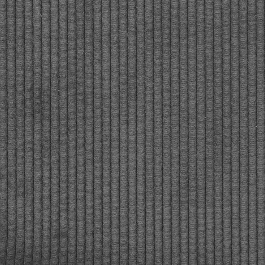 Loveseat Bank Corduroy Stof 140 cm Donkergrijs