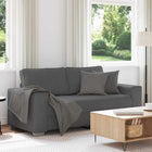 Loveseat sofa 180x77x82 cm corduroy fabric dark grey